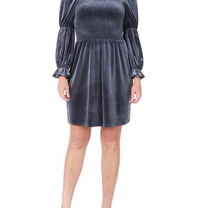 Back Tape Velvet Smocked Fit & Flare Dress NWT SIZE S